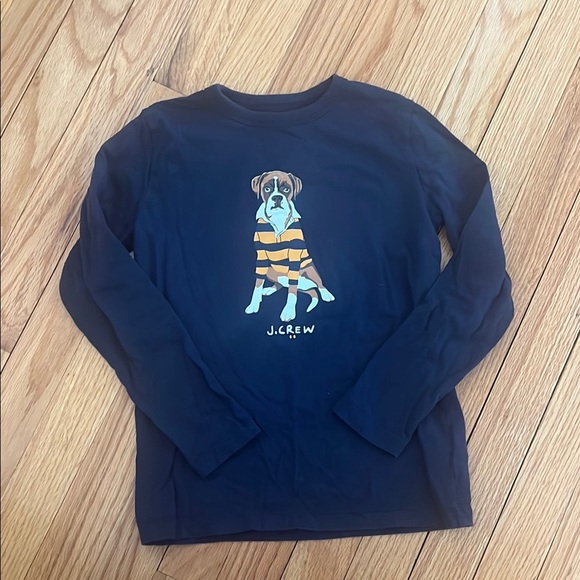 J. Crew Kids Navy Blue Dog Graphic Shirt - Picture 1 of 3
